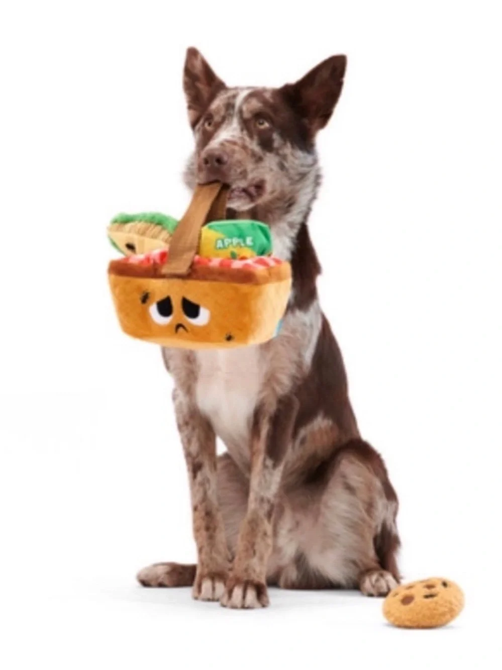 Bark Box M-L Quick Lick Pic-Nic NEW 3 toys in a toy basket dog toy M-L dogs